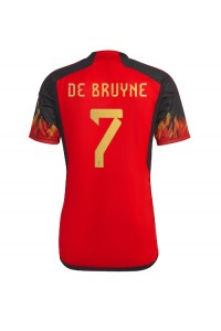 Belgia Kevin De Bruyne #7 Jalkapallovaatteet Kotipaita MM-kisat 2022 Lyhythihainen